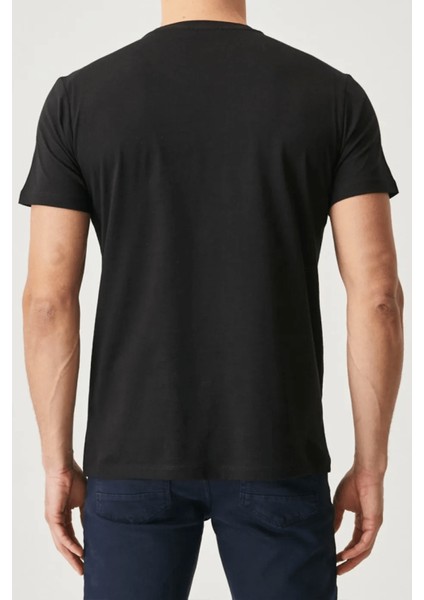 Erkek Slim Fit Bisiklet Yaka Pamuk Kısa Kollu Tişört modelleri