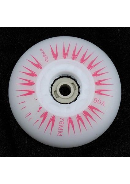 4 LED Işıklı Yanıöıralı Paten Yedek Tekerlekleri 3 Boyut 76MM Kırmızı (Yurt Dışından)