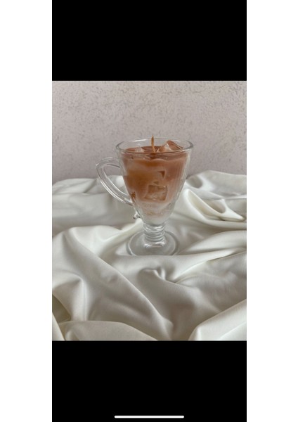 Buzlu Kahve Ice Latte Mum Kahve Kokulu Kulpluı Bardak
