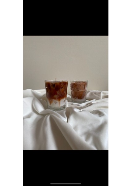 Buzlu Kahve Ice Latte Mum Kahve Kokulu Bardak Mum