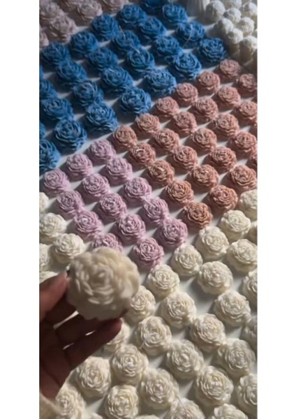 25 Adet Dekoratif Şakayık Çiçeği Kokulu Mum