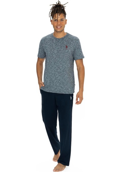 Erkek Lacivert Flamlı Yuvarlak Yaka Pijama Takımı fiyatları