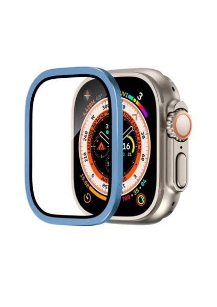 Apple Watch Ultra 49MM Uyumlu Metal Çerçeveli Ekran Koruyucu