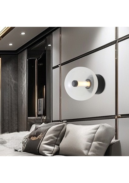 Neval Siyah Gold 2 Watt Modern Yatak Başı, Modern Salon Aplik