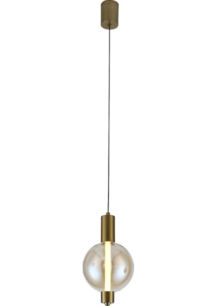 Mira Tekli Bal Camlı 4 Watt Modern Salon LED Sarkıt Avize