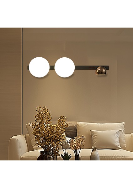 Dilay 3'lü Siyah Gold 20 Watt Modern, Yatak Başı, Salon LED Aplik