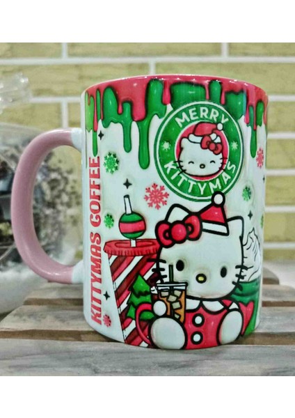 Hello Kitty Yılbaşı Partisi Porselen Kupa
