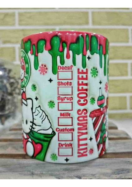 Hello Kitty Yılbaşı Partisi Porselen Kupa