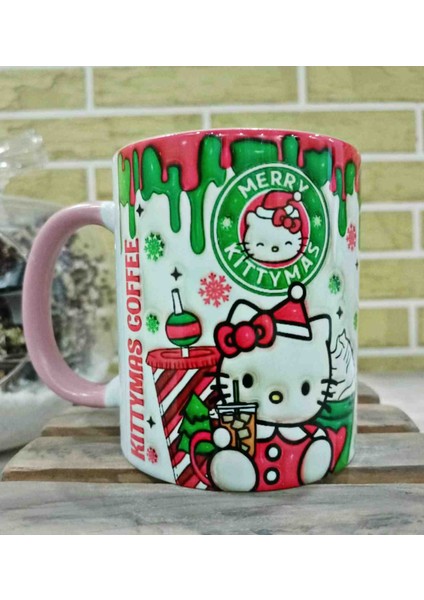Hello Kitty Yılbaşı Partisi Porselen Kupa