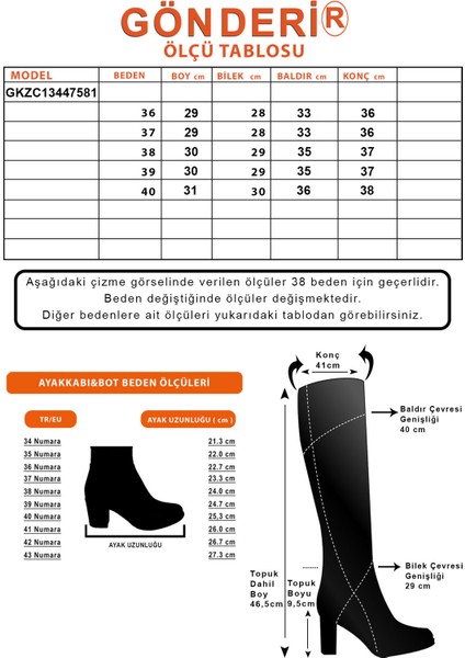 Gönderi(R) Gön Hakiki Deri Yuvarlak Burun Kauçuk Taban Topuklu Kadın Günlük Çizme 47581