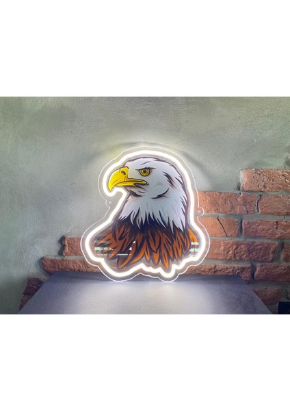 'kartal' Işıklı ve Uv'li Neon LED Dekoratif Duvar Yazısı Tabelası (33X35CM)