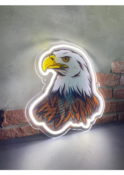 'kartal' Işıklı ve Uv'li Neon LED Dekoratif Duvar Yazısı Tabelası (33X35CM)