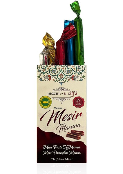 Çubuk Mesir Macunu Klasik - 5'li Çubuk 1 Paket - Macun-U Şiffa