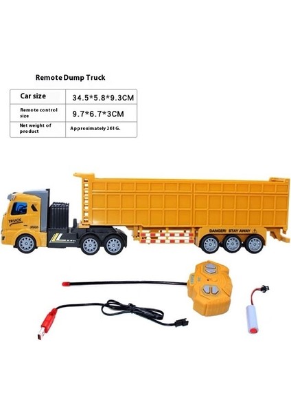 ZHOUHUAN3SHOP Uzaktan Kumandalı Araba Yarı Römork Mühendislik Araba Büyük Kamyon Damperli Oyuncaklar (Yurt Dışından)