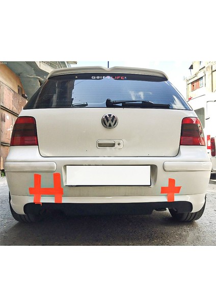 Volkswagen Golf 4 1997-2004 Uyumlu Boyasız Plastik Arka Tampon Eki