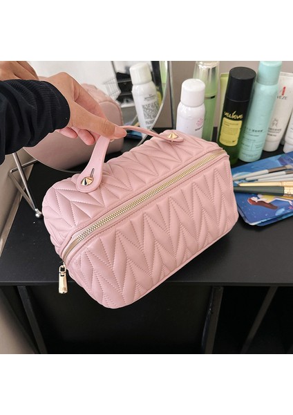Kozmetik Çantası Taşınabilir Yumuşak Taraflı Yastık Çantası Bölmeli Seyahat Kozmetik Depolama (Yurt Dışından)