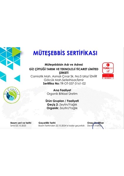 Organik, Yüksek Polifenollü Natürel Sızma Zeytinyağı 250 ml fırsatları