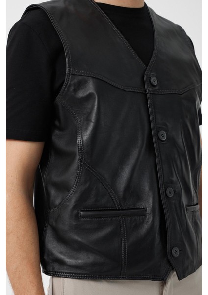 Alcide Siyah Deri Yelek indirimleri