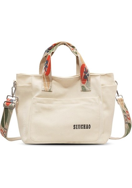 Kadın Büyük Kapasiteli Kanvas Omuz Çantası (Yurt Dışından)