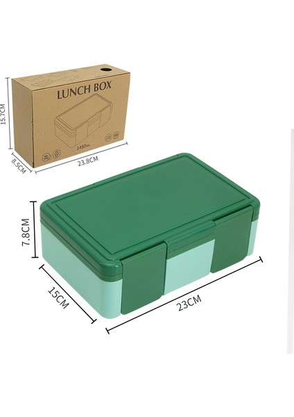 ZHOUHUAN3SHOP Öğrenci Bölünmüş Yemek Kabı Mikrodalga Fırın Ofis Çalışanı Plastik Yemek Kabı Mühürlü Taşınabilir Yemek Kabı Gıda Sınıfı (Yurt Dışından)