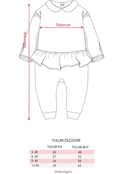 Kız Bebek Penguen Baskılı Yeni Yıl Tulum