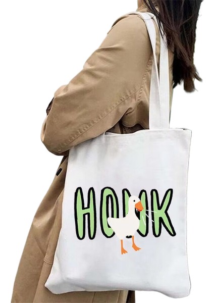 Sevimli Moda Karikatür Hayvan Omuz Kanvas Tote Çanta Omuz Çantası Alışveriş Çantası (Yurt Dışından)