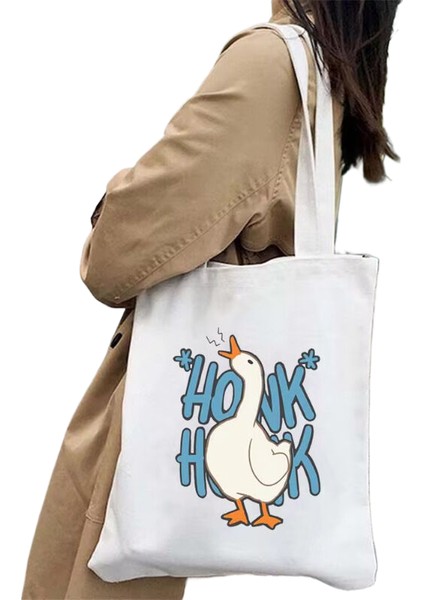 Sevimli Moda Karikatür Hayvan Omuz Kanvas Tote Çanta Omuz Çantası Alışveriş Çantası (Yurt Dışından)
