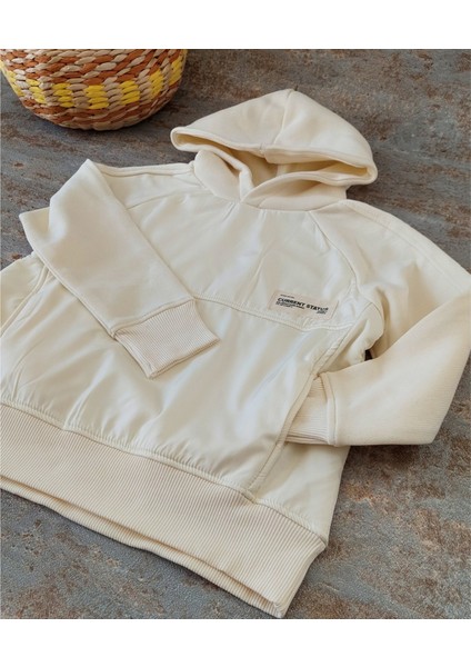 Ekru Renk, Kapüşonlu, Cepli, Şardonlu, Çocuk Sweatshirt fiyatları