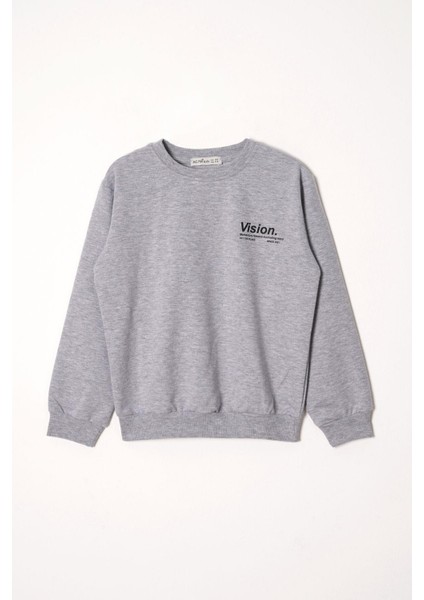 Vision Baskılı Erkek Çocuk Gri Renk Eşofman Takım modelleri