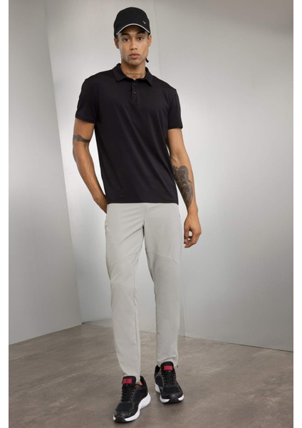 DeFactoFit Dokuma Pantolon Slim Fit Dar Kesim Çift Cepli Fermuarlı Paça C9262AX24AU