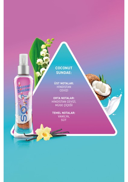 Coconut Sundae Vücut Spreyi 100 ml