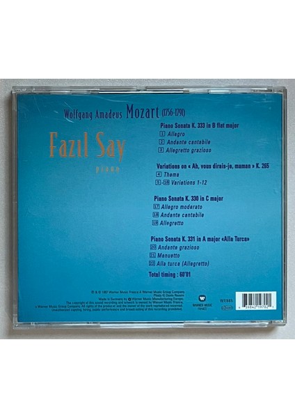 Fazıl Say - Mozart Piano Sonatas & Variations CD
