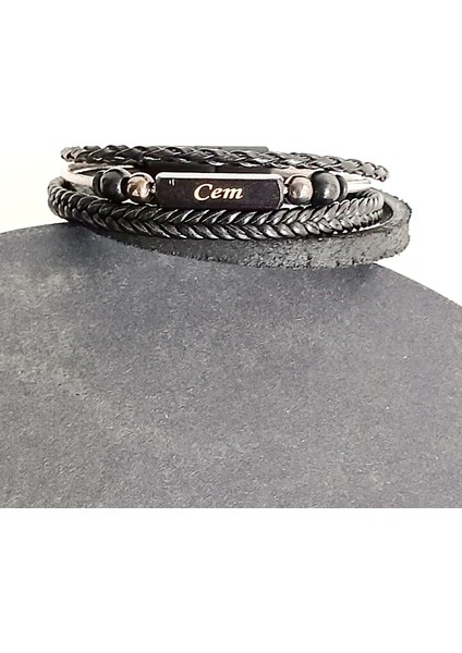 Kişiselleştirilmiş Isimli Erkek Bileklik, Deri Trend Bileklik modelleri