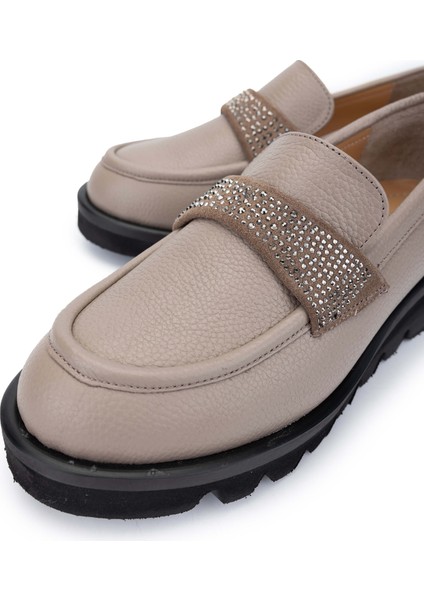 Kadın Deri Vizon Floter Loafer Ayakkabı 1051 02 Bn Ayk SK24-25 Vızon Fltr modelleri