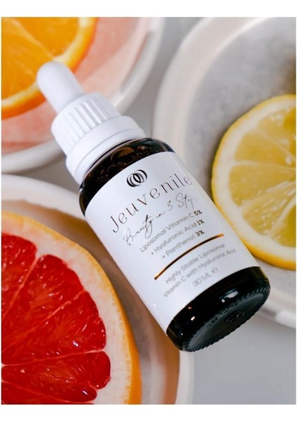 Jeuvenile Aydınlatıcı Canlandırıcı Liposomal Vitamin C %5 Cilt Bakım Serumu 30ML