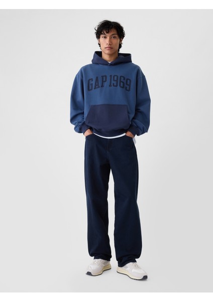 Erkek Koyu Mavi Gap Logo 1969 Colorblock Sweatshirt fırsatları