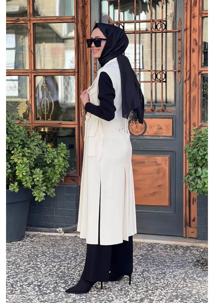 Triko Yelek T25K-1012 Ekru fiyatları