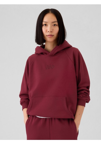 Kadın Bordo Gap Logo Vintage Soft Kapüşonlu Sweatshirt