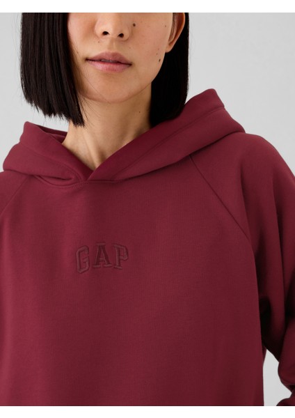 Kadın Bordo Gap Logo Vintage Soft Kapüşonlu Sweatshirt