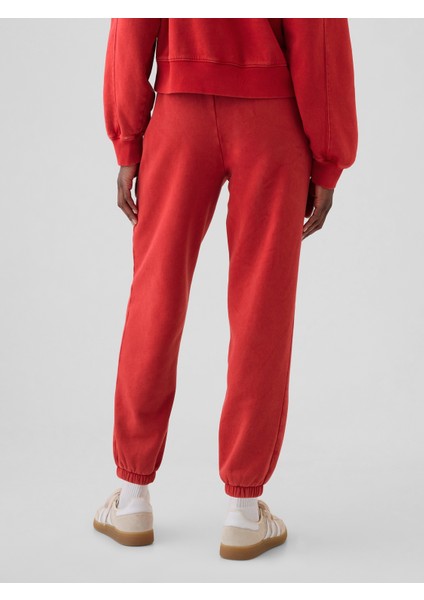 Kadın Kırmızı High Rise Boyfriend Jogger Eşofman Altı fırsatları