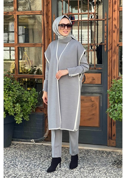 Triko Yelek T25K-1009 Gri