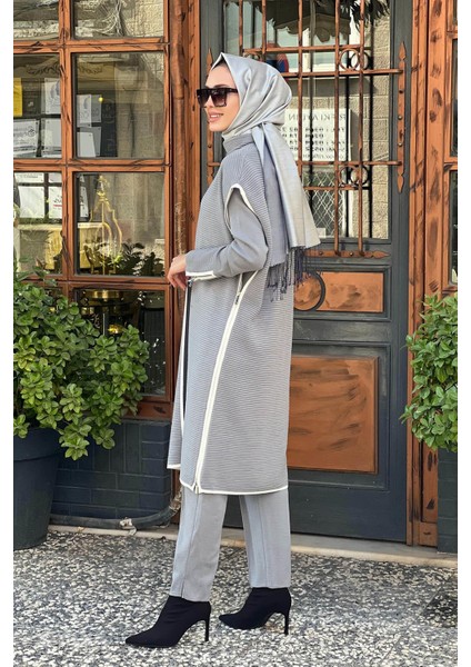 Triko Yelek T25K-1009 Gri