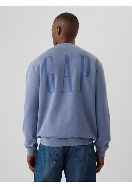 Erkek Mavi Gap Logo Sweatshirt