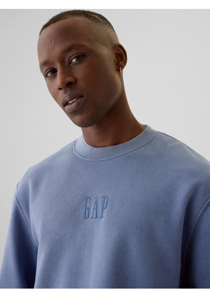 Erkek Mavi Gap Logo Sweatshirt