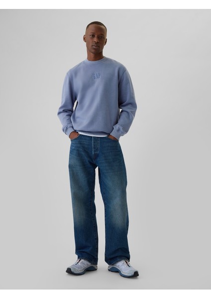 Erkek Mavi Gap Logo Sweatshirt