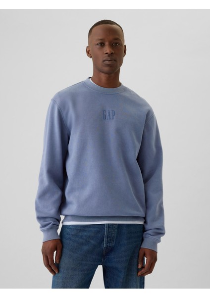 Erkek Mavi Gap Logo Sweatshirt