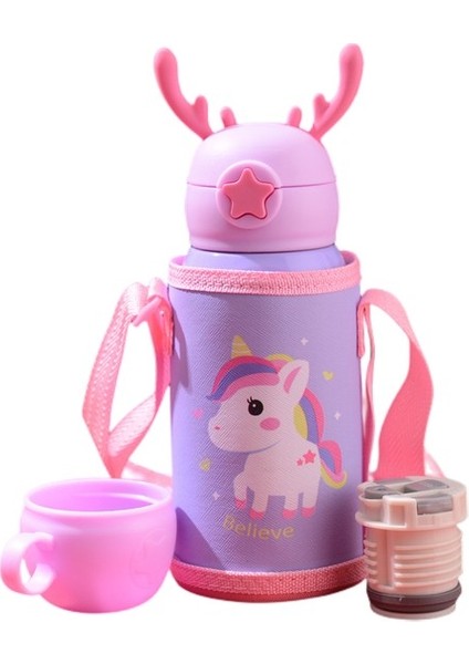 Paslanmaz Çelik Taşınabilir Yalıtımlı Çocuk Suluk 500 ml (Yurt Dışından)