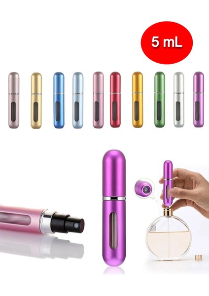 Mini Doldurulabilir Parfüm Şişesi Cep Parfüm Şişesi Seyahat Boy Doldurulabilir Parfüm Şişe 5 ml