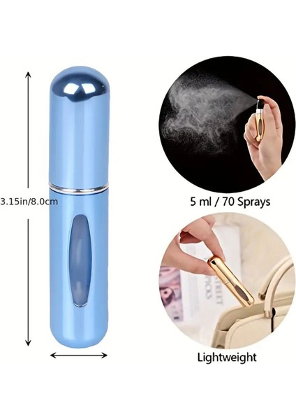 Mini Doldurulabilir Parfüm Şişesi Cep Parfüm Şişesi Seyahat Boy Doldurulabilir Parfüm Şişe 5 ml
