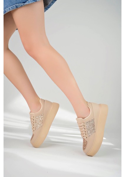 Dolgu Taban Taşlı Nut Kadın Ayakkabı modelleri